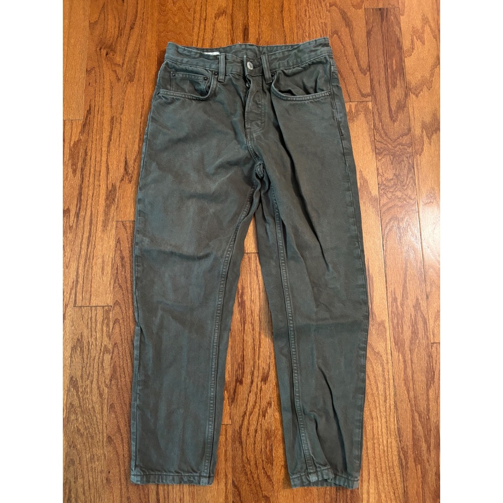 Zara Green Straight Leg Jeans Size 30